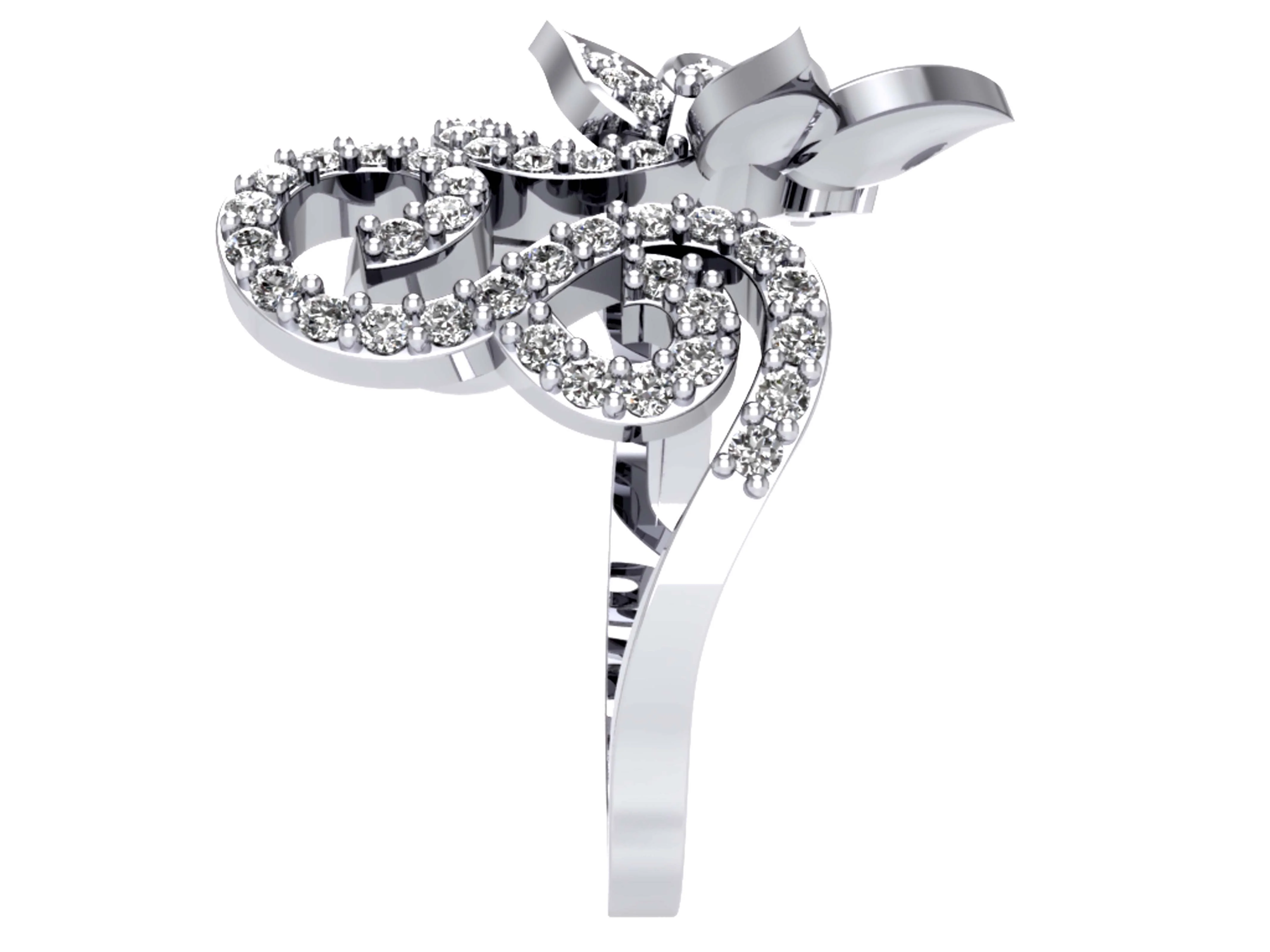 The Grace Engagement Round Diamond Ring 14K Solid Gold Prong Set 19.30 MM - Image 5