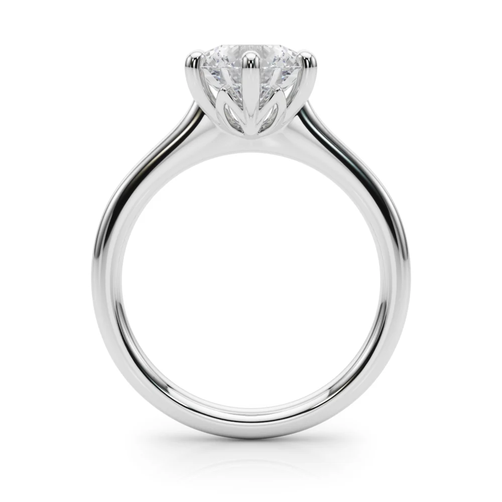 Exquisite Six Prong Designer Basket VS F 1.00-3.00 Ct Lab Grown Diamond Solitaire Engagement Ring 14K Gold - Image 7