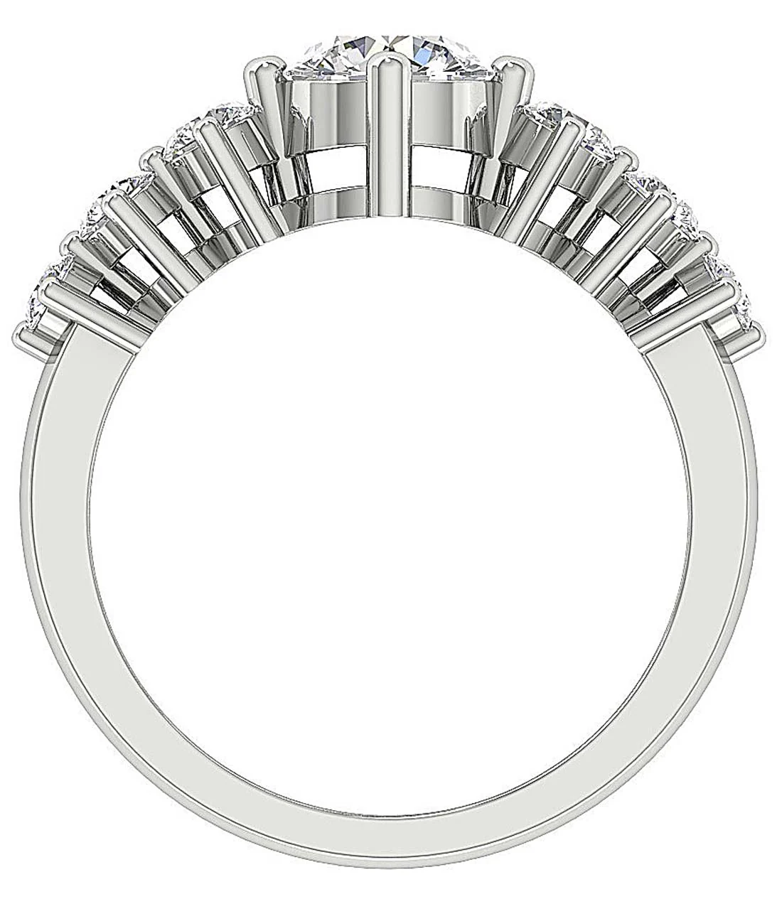 The Melody 14k Solid Gold Journey Round Diamond Solitaire Engagement Ring For Her - Image 5
