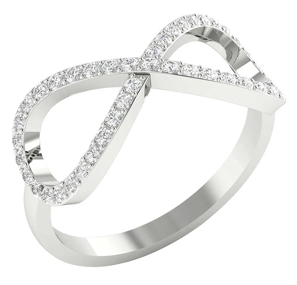 The Sophia Criss Cross Anniversary Ring Natural Round Diamond Prong Set 9.10MM - Image 3