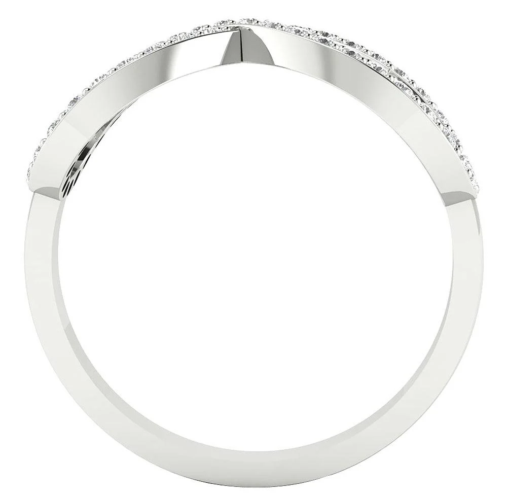 The Sophia Criss Cross Anniversary Ring Natural Round Diamond Prong Set 9.10MM - Image 4