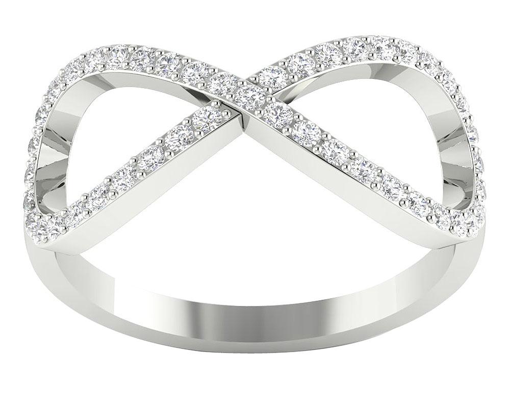 The Sophia Criss Cross Anniversary Ring Natural Round Diamond Prong Set 9.10MM - Image 5