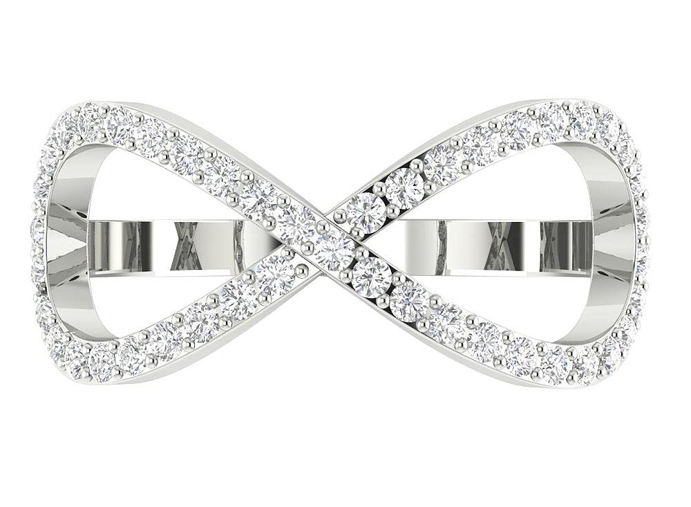 The Sophia Criss Cross Anniversary Ring Natural Round Diamond Prong Set 9.10MM - Image 6