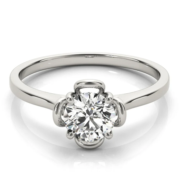 Floral Prong Solitaire Engagement Ring 1.00-1.25 Carat VS F Lab Grown Diamond 14K Rose Gold - Image 10