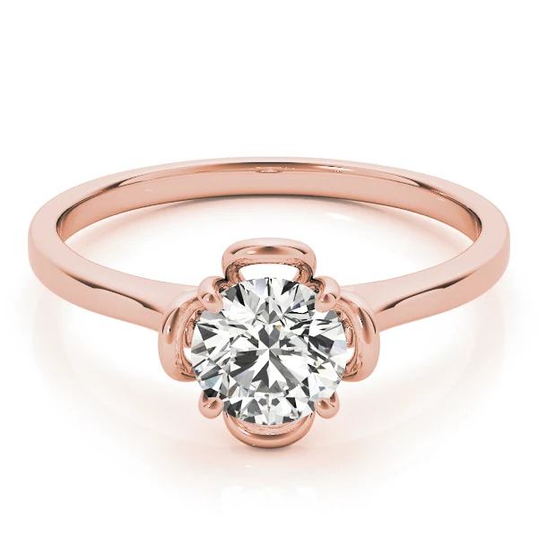 Floral Prong Solitaire Engagement Ring 1.00-1.25 Carat VS F Lab Grown Diamond 14K Rose Gold - Image 12