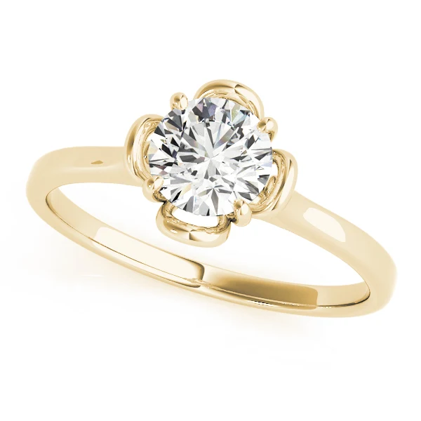 Floral Prong Solitaire Engagement Ring 1.00-1.25 Carat VS F Lab Grown Diamond 14K Rose Gold - Image 3