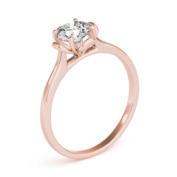 Floral Prong Solitaire Engagement Ring 1.00-1.25 Carat VS F Lab Grown Diamond 14K Rose Gold - Image 6