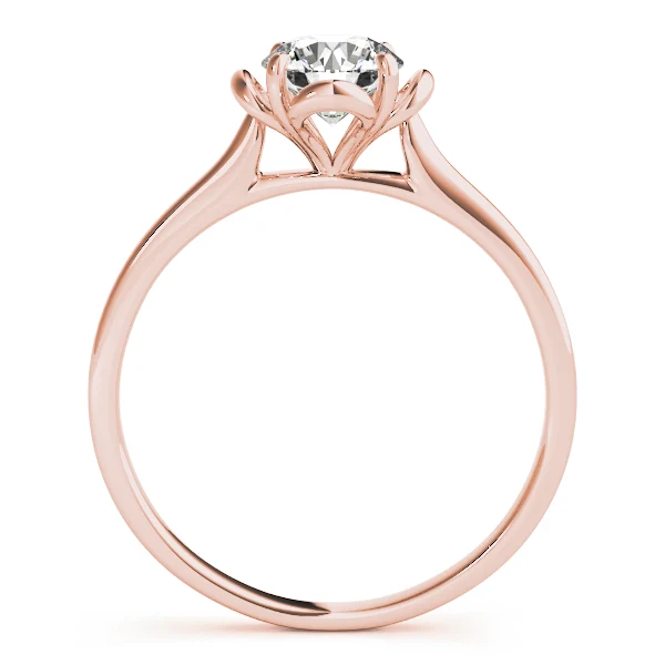 Floral Prong Solitaire Engagement Ring 1.00-1.25 Carat VS F Lab Grown Diamond 14K Rose Gold - Image 9