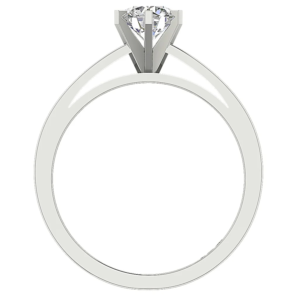 Pure Classic VS-F 0.50-1.00 CT Round Lab-Grown Diamond Solitaire Ring 14K White Gold - Image 5