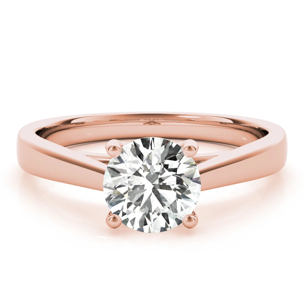 For Women Lab Grown Diamond Solitaire Ring 1-2 Carat VS F Clarity 14K White Gold Prong Set - Image 12
