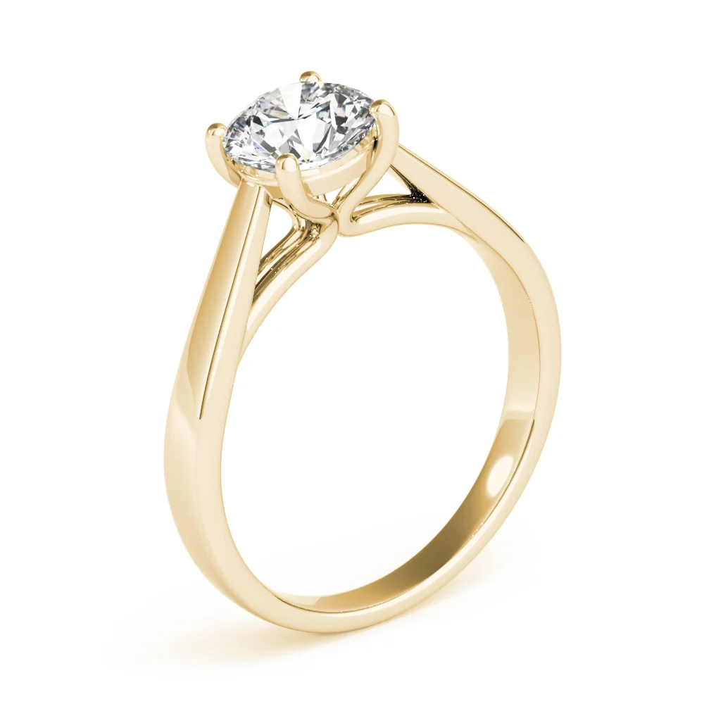 For Women Lab Grown Diamond Solitaire Ring 1-2 Carat VS F Clarity 14K White Gold Prong Set - Image 5