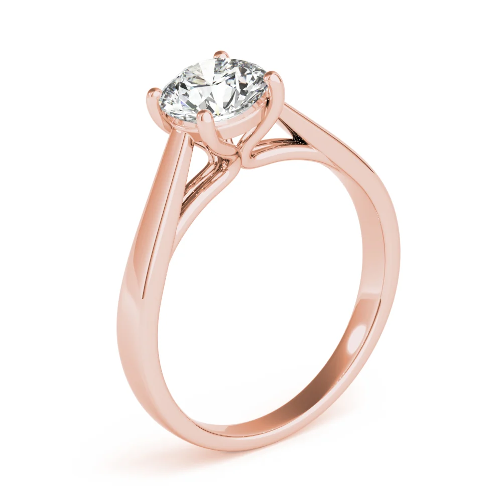 For Women Lab Grown Diamond Solitaire Ring 1-2 Carat VS F Clarity 14K White Gold Prong Set - Image 6