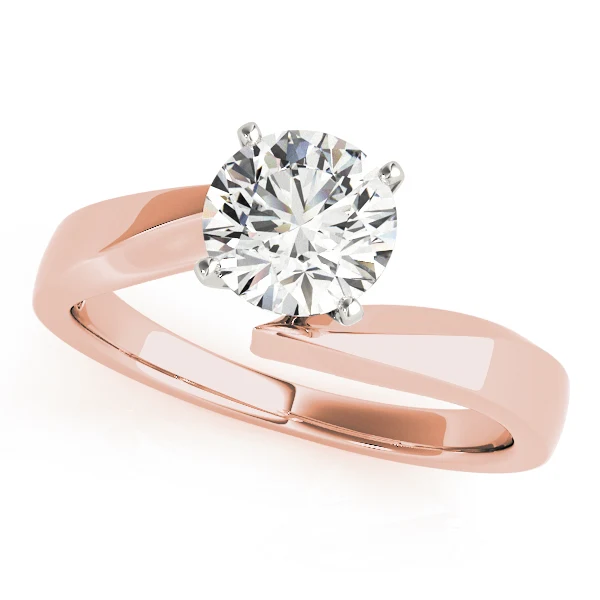 For Women Lab Grown Round Cut Diamond Bypass Spiral Solitaire Ring VS F 1.00-2.00 Ct 14K Solid Gold - Image 3