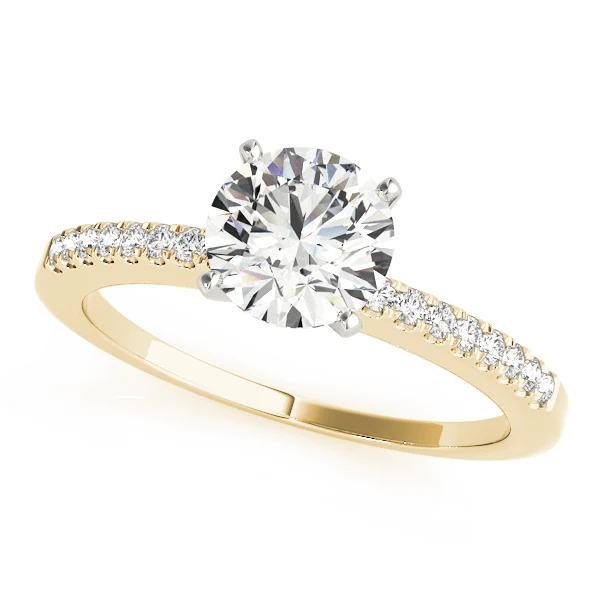 For Women VS F 1.15 Ct Lab Grown Diamond Solitaire Engagement Ring 14K Yellow Gold Prong Set - Image 2