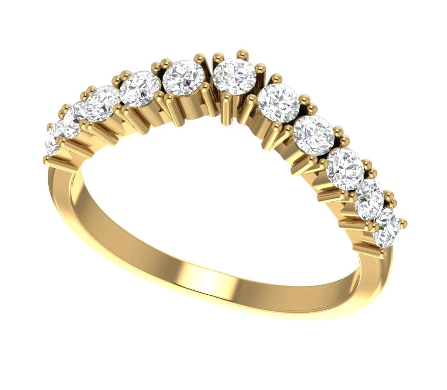 The Madison Genuine Diamond Designer Wedding Ring 14k Rose Gold Prong Set 3.75 MM
