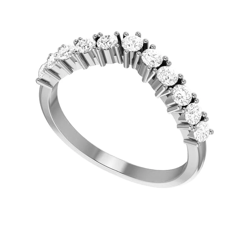 The Madison Genuine Diamond Designer Wedding Ring 14k Rose Gold Prong Set 3.75 MM - Image 3