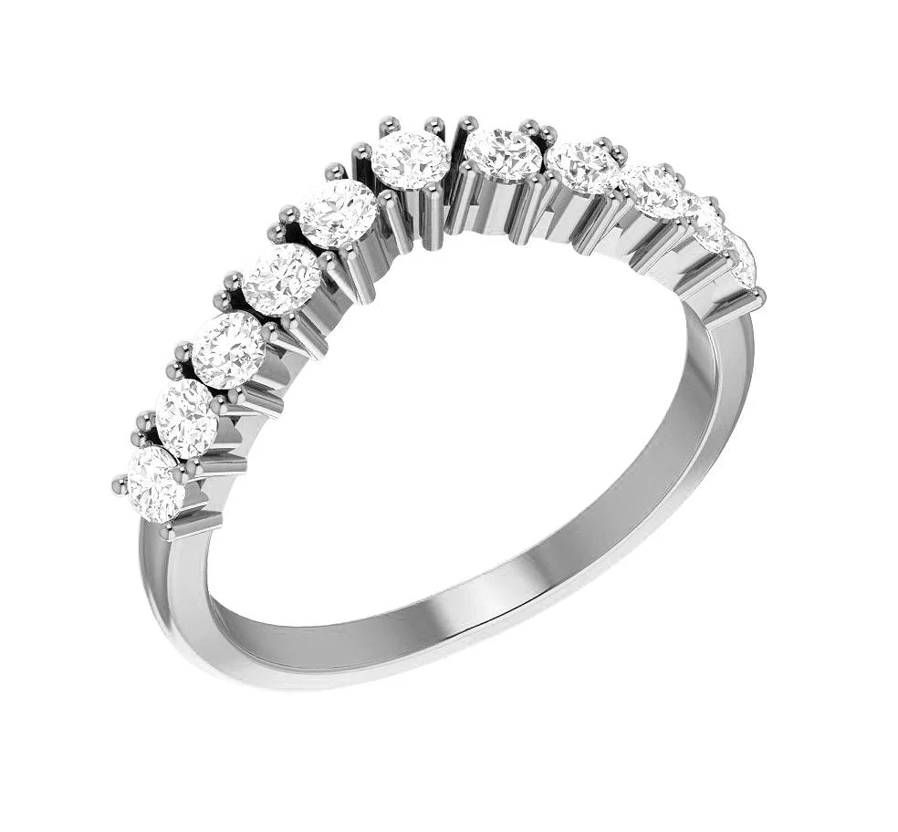 The Madison Genuine Diamond Designer Wedding Ring 14k Rose Gold Prong Set 3.75 MM - Image 5
