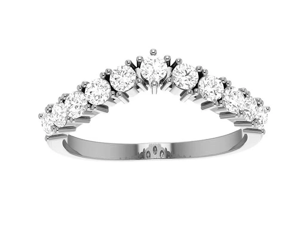 The Madison Genuine Diamond Designer Wedding Ring 14k Rose Gold Prong Set 3.75 MM - Image 6