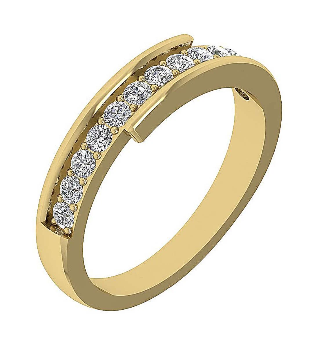 The Maria Stackable Womens Genuine Diamond Prong Set 14K Gold Wedding Diamond Ring 4.50 MM - Image 2
