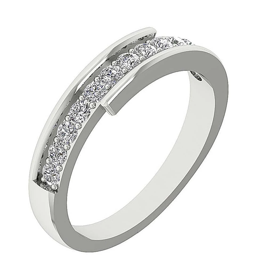 The Maria Stackable Womens Genuine Diamond Prong Set 14K Gold Wedding Diamond Ring 4.50 MM - Image 3