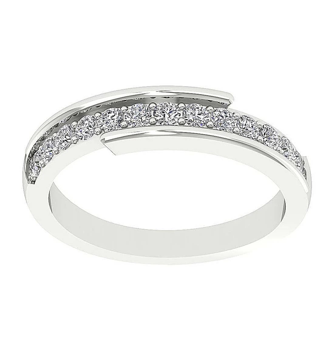 The Maria Stackable Womens Genuine Diamond Prong Set 14K Gold Wedding Diamond Ring 4.50 MM - Image 6