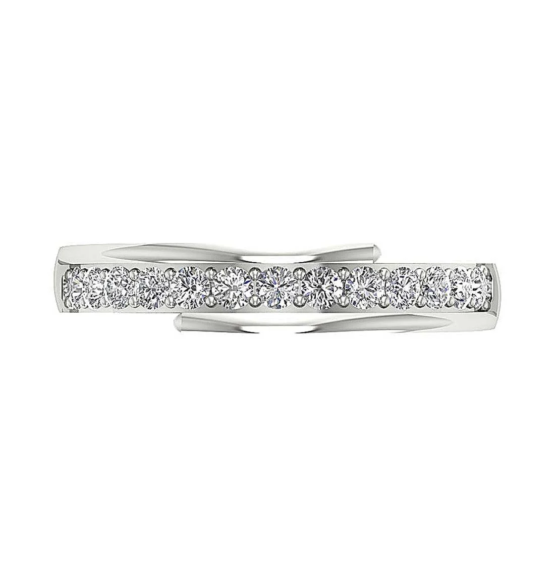 The Maria Stackable Womens Genuine Diamond Prong Set 14K Gold Wedding Diamond Ring 4.50 MM - Image 8