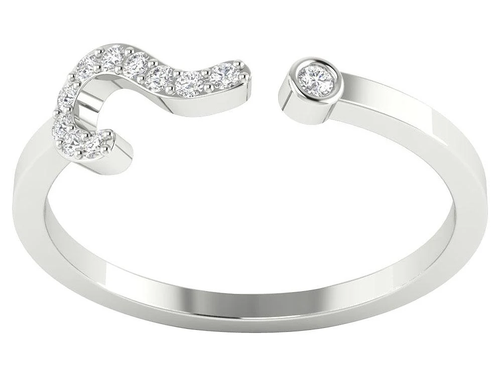 The Everly Genuine Diamond Fashion Anniversary Ring 14K White Gold Prong & Bezel Set - Image 5