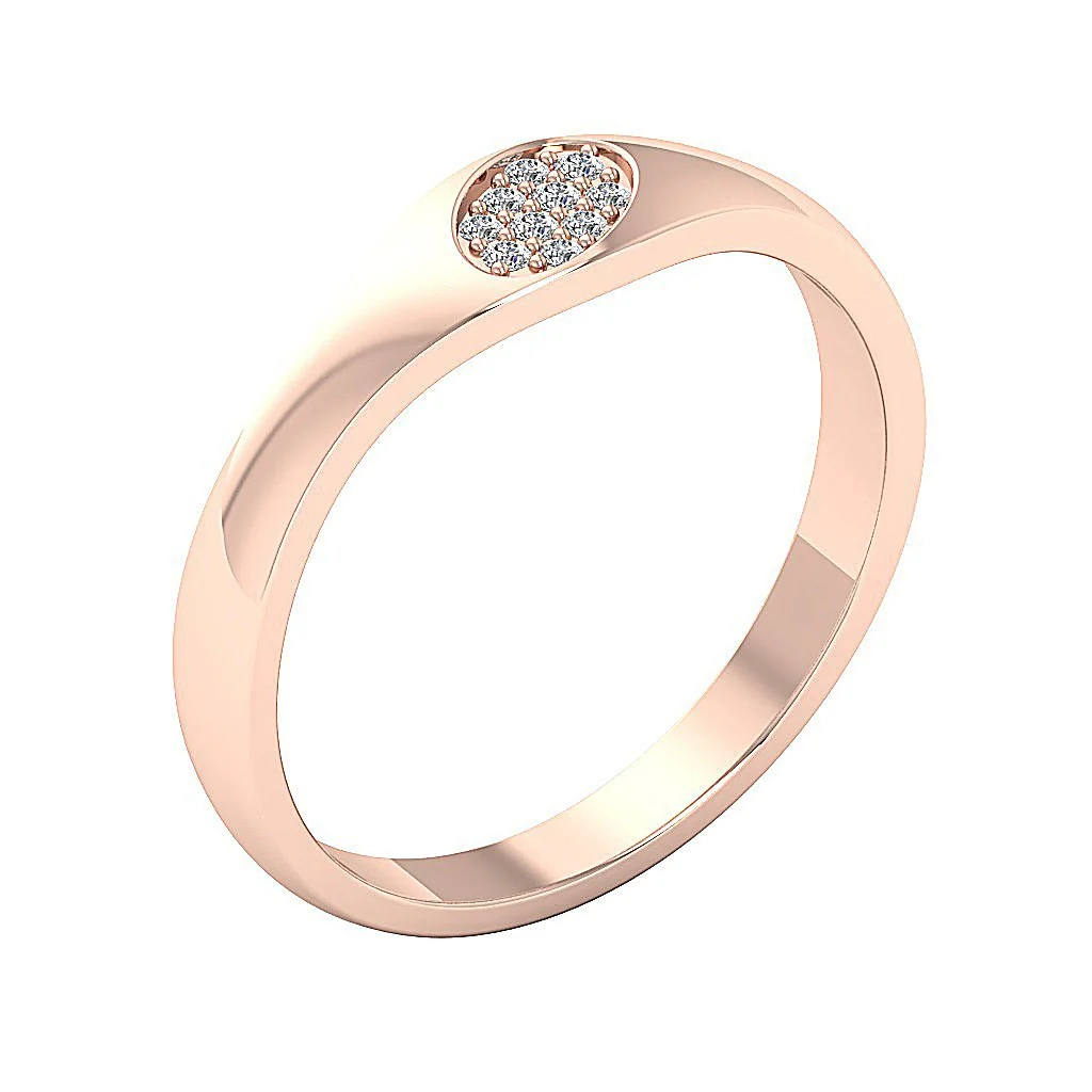 The Nevaeh Round Cut Genuine Diamond Wedding Ring Prong Set 14K White Yellow Rose Gold 5.00MM - Image 2