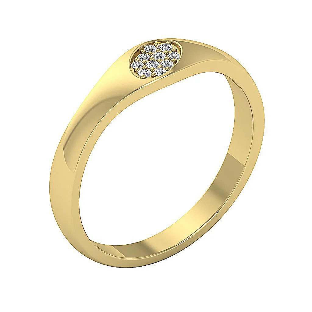 The Nevaeh Round Cut Genuine Diamond Wedding Ring Prong Set 14K White Yellow Rose Gold 5.00MM - Image 3