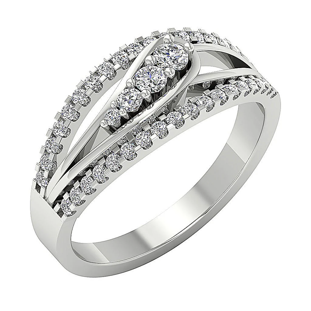 The Raelynn Sparkly Genuine Round Cut Engagement Wedding Ring 14K Rose Gold 8.35 MM - Image 3