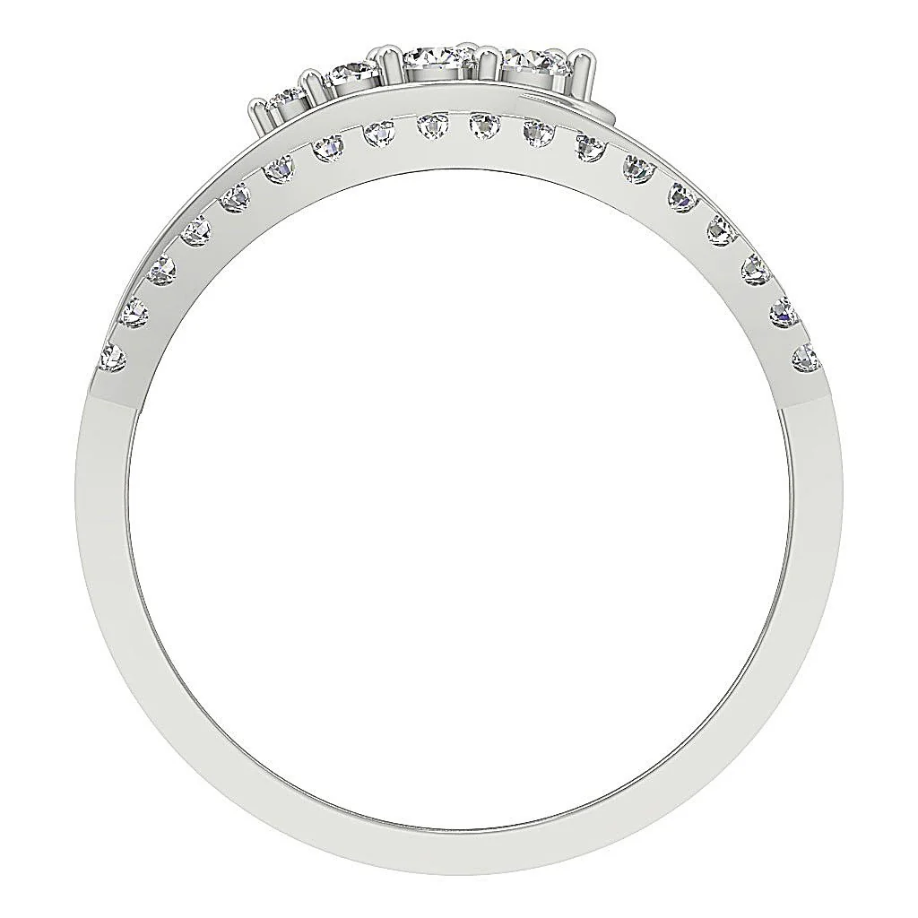 The Raelynn Sparkly Genuine Round Cut Engagement Wedding Ring 14K Rose Gold 8.35 MM - Image 4