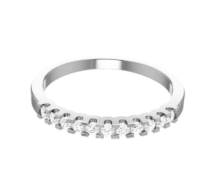 The Cora Natural Diamond 14K Solid Gold Prong Set Wedding Ring For Women - Image 5