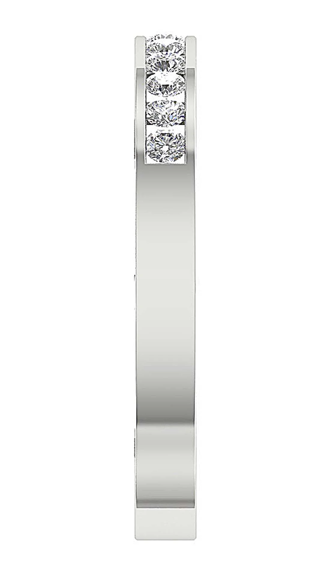 The Ellie Anniversary Wedding Ring  Round Diamond 14k White Yellow Rose Gold Channel Set - Image 5