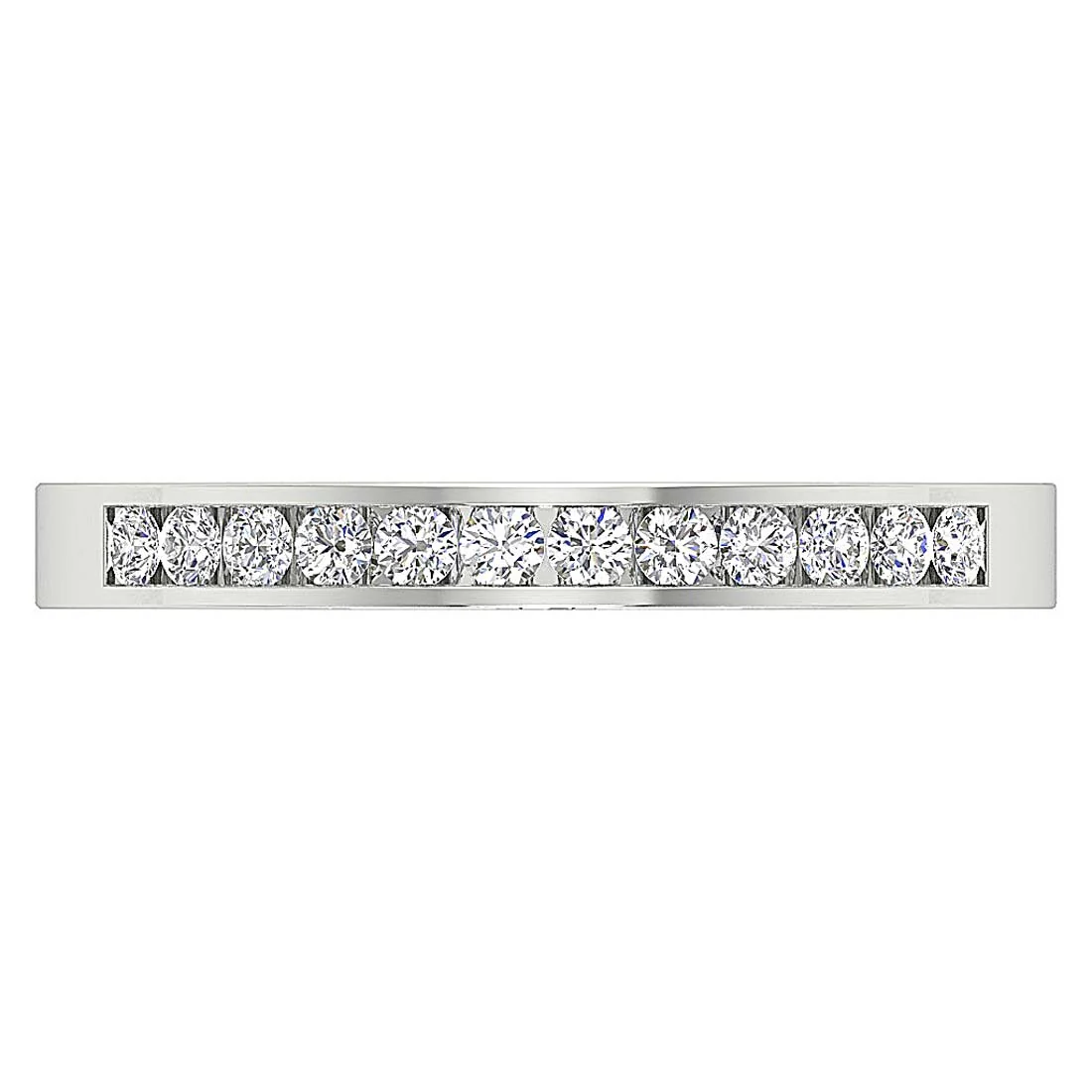 The Ellie Anniversary Wedding Ring  Round Diamond 14k White Yellow Rose Gold Channel Set - Image 7