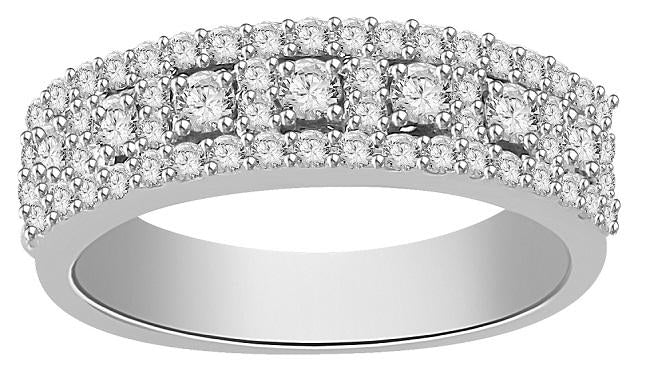 The Nova Designer Engagement Ring Natural Diamond 14k White Yellow Rose Gold Prong Pave Set
