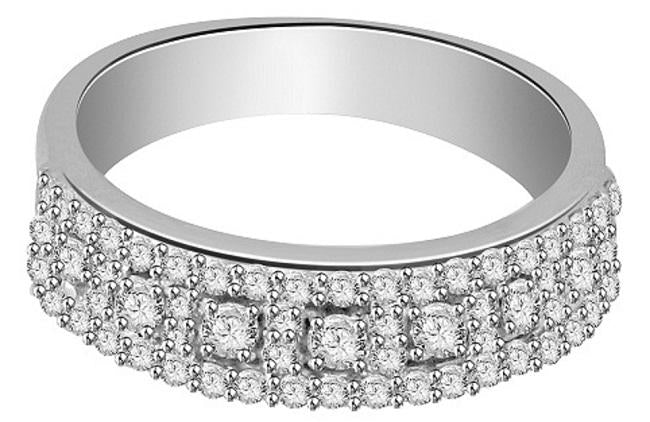 The Nova Designer Engagement Ring Natural Diamond 14k White Yellow Rose Gold Prong Pave Set - Image 3
