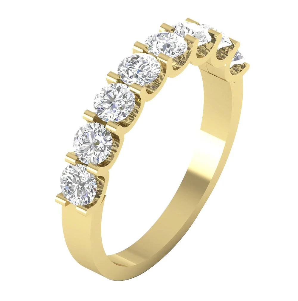 The Victoria 1.40 Ct Designer Fashion Wedding Ring Genuine Diamond 14K Yellow Gold Prong Set