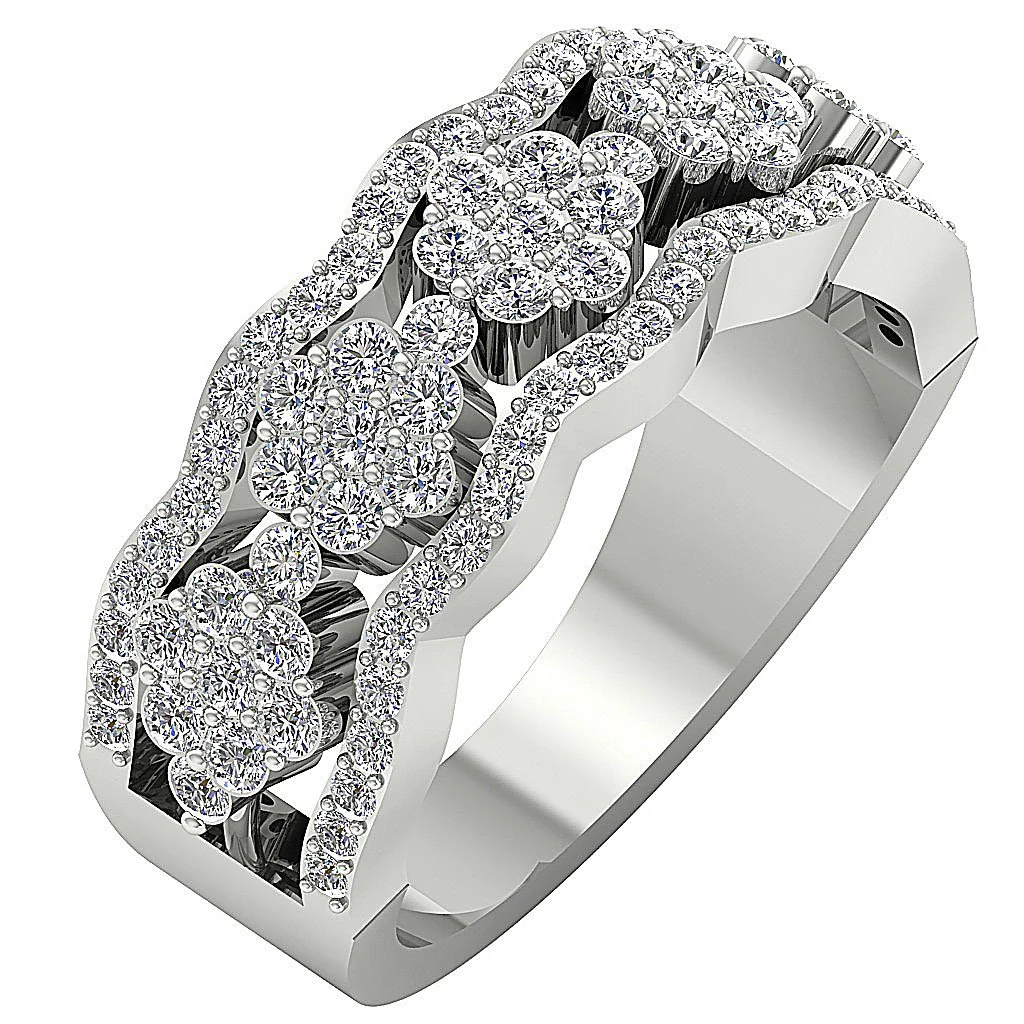 The Claire Designer Engagement Ring Natural Diamond 14K Yellow Gold Prong Set 8.55 MM