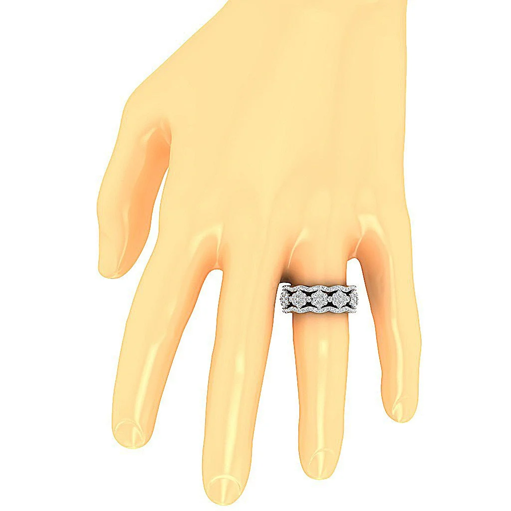 The Claire Designer Engagement Ring Natural Diamond 14K Yellow Gold Prong Set 8.55 MM - Image 7