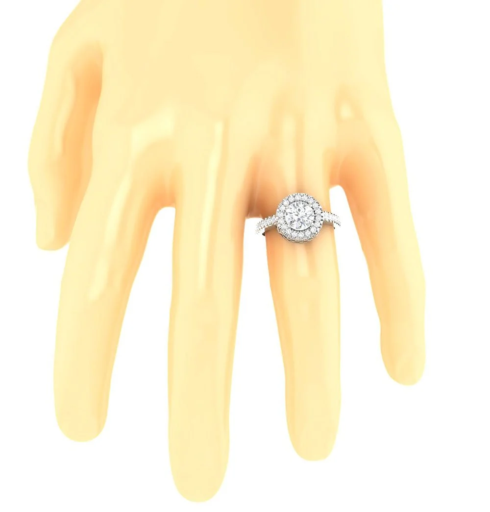 I1 G 1.75Carat Heart Design Engagement Ring Genuine Diamond Prong Set 14K Gold - Image 7