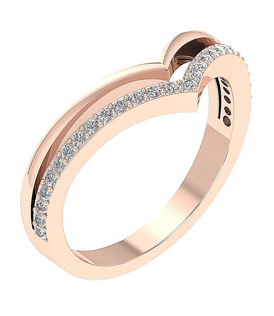 The Lyla Designer Fashion Wedding Ring Natural Diamond 14K Solid Gold 8.90MM - Image 2