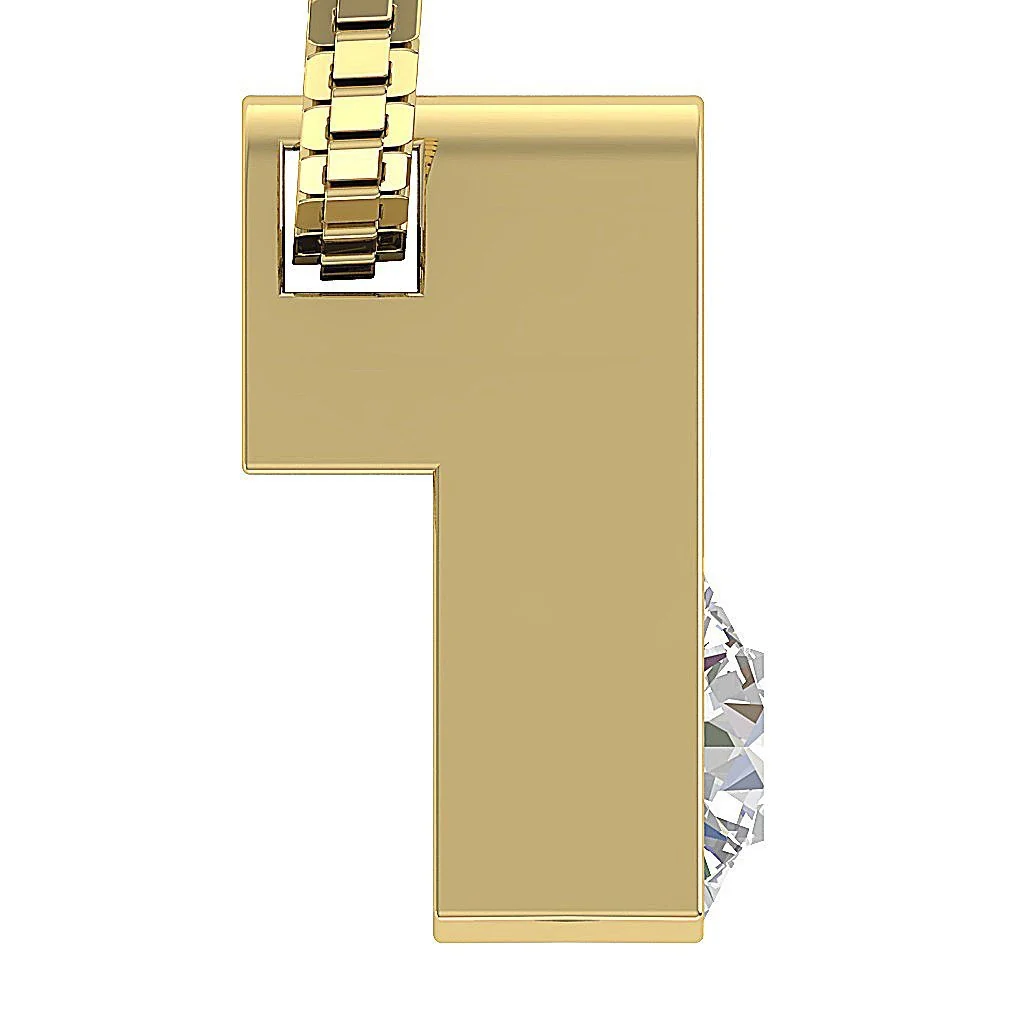 Lab Grown Diamond Solitaire Pendant Round Cut 14K Gold 0.50-1.00 CT Necklace - Image 8