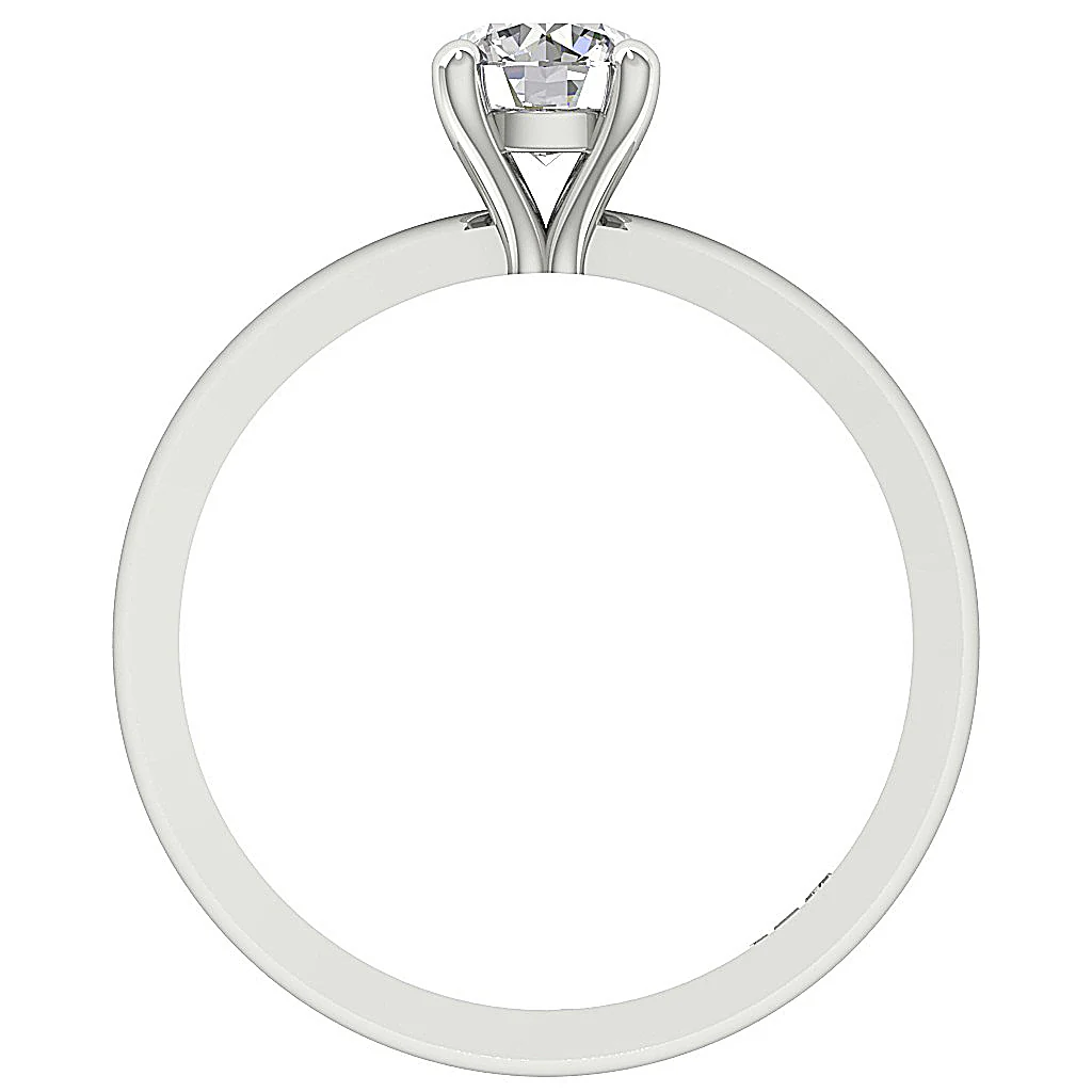 VS-F Lab-Grown Diamond Solitaire Anniversary Ring 14K Solid Gold 0.50-1.00 Carat Prong Set - Image 5