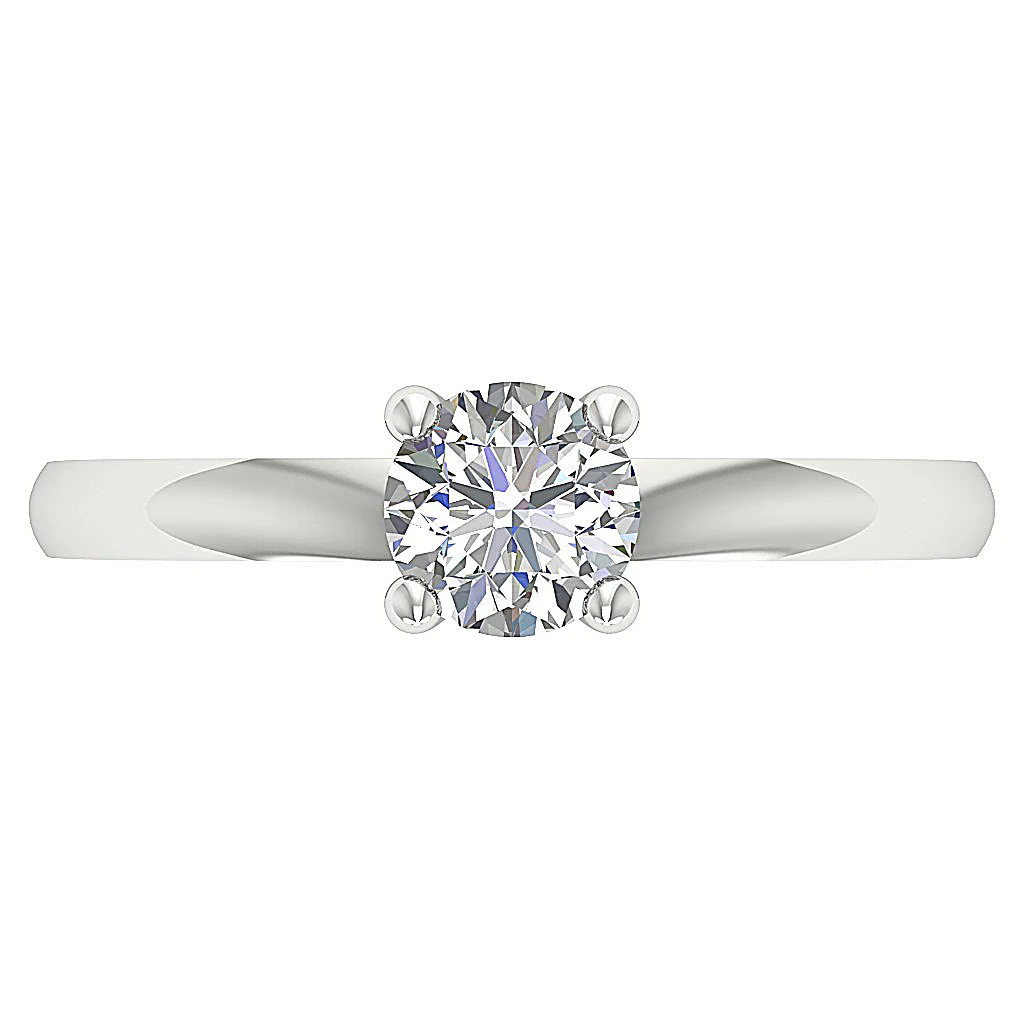 VS-F Lab-Grown Diamond Solitaire Anniversary Ring 14K Solid Gold 0.50-1.00 Carat Prong Set - Image 6