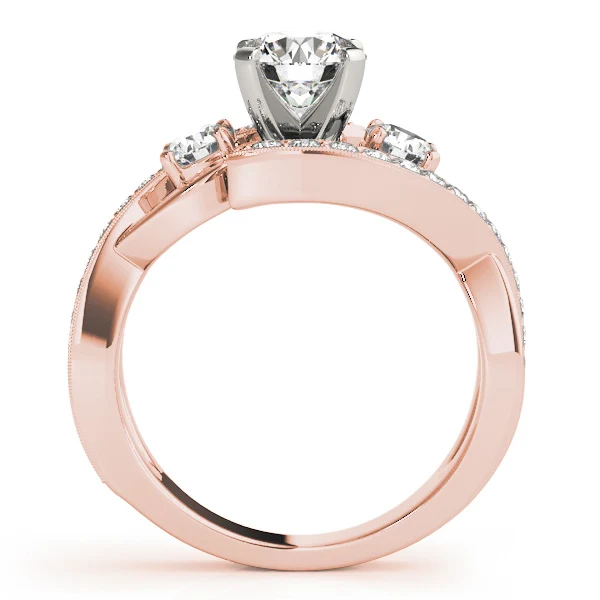Lab Grown Genuine Diamond  Designer Three Stone Ring VS/F 1.85Ct 14k Solid Gold - Image 5