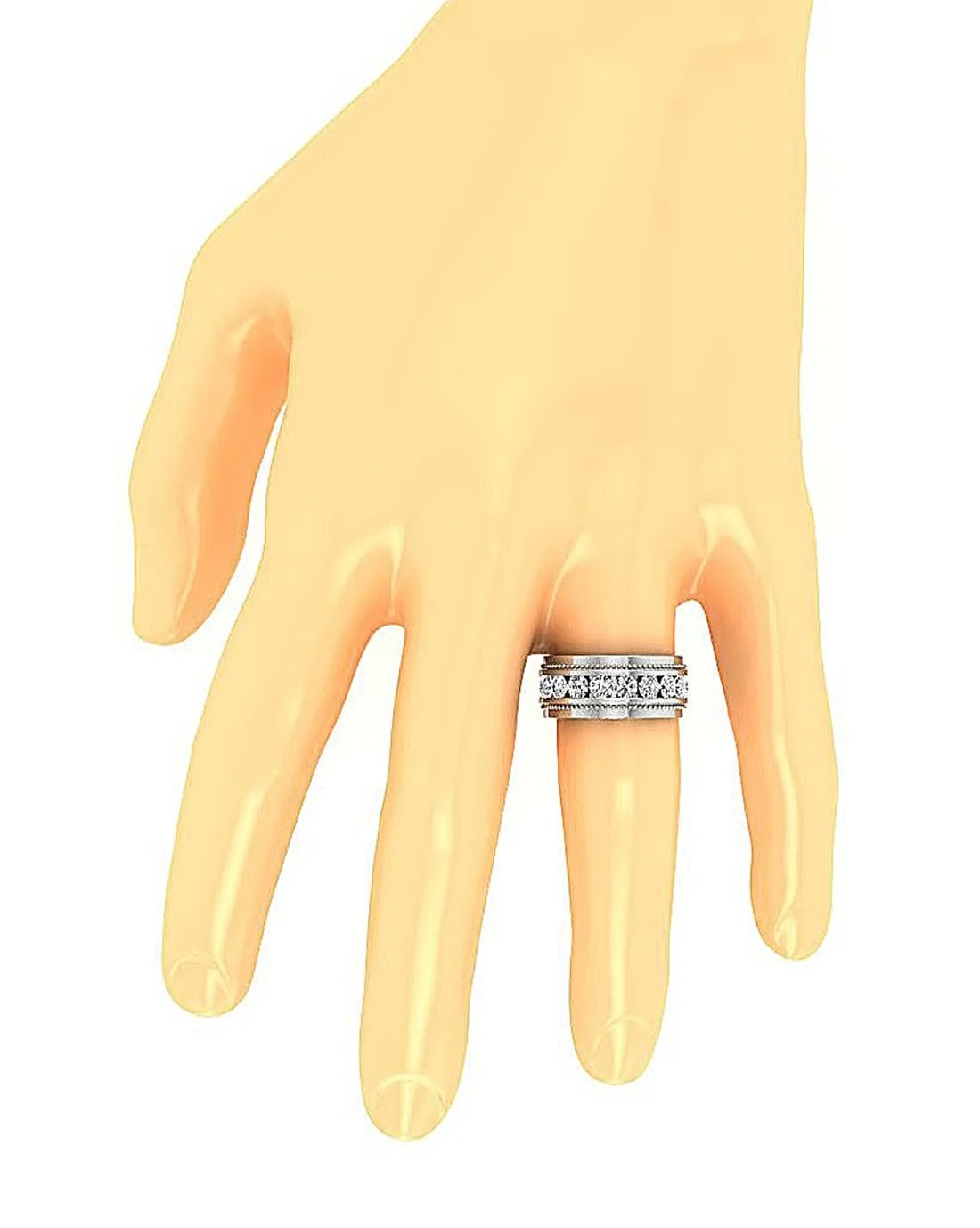 The Ivy Classsic 2 Carat Mens Engagement Ring Round Natural Diamond 14k Solid Gold Channel Set - Image 13