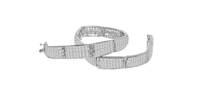 Mens Tennis Bracelet VVS1/VS1/SI1/I1 5.00 Ct 14k Solid Gold Round Diamonds Pave Set 7.00Inch - Image 3