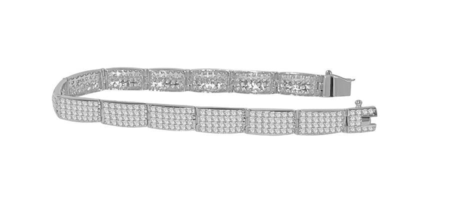 Mens Tennis Bracelet VVS1/VS1/SI1/I1 5.00 Ct 14k Solid Gold Round Diamonds Pave Set 7.00Inch - Image 5