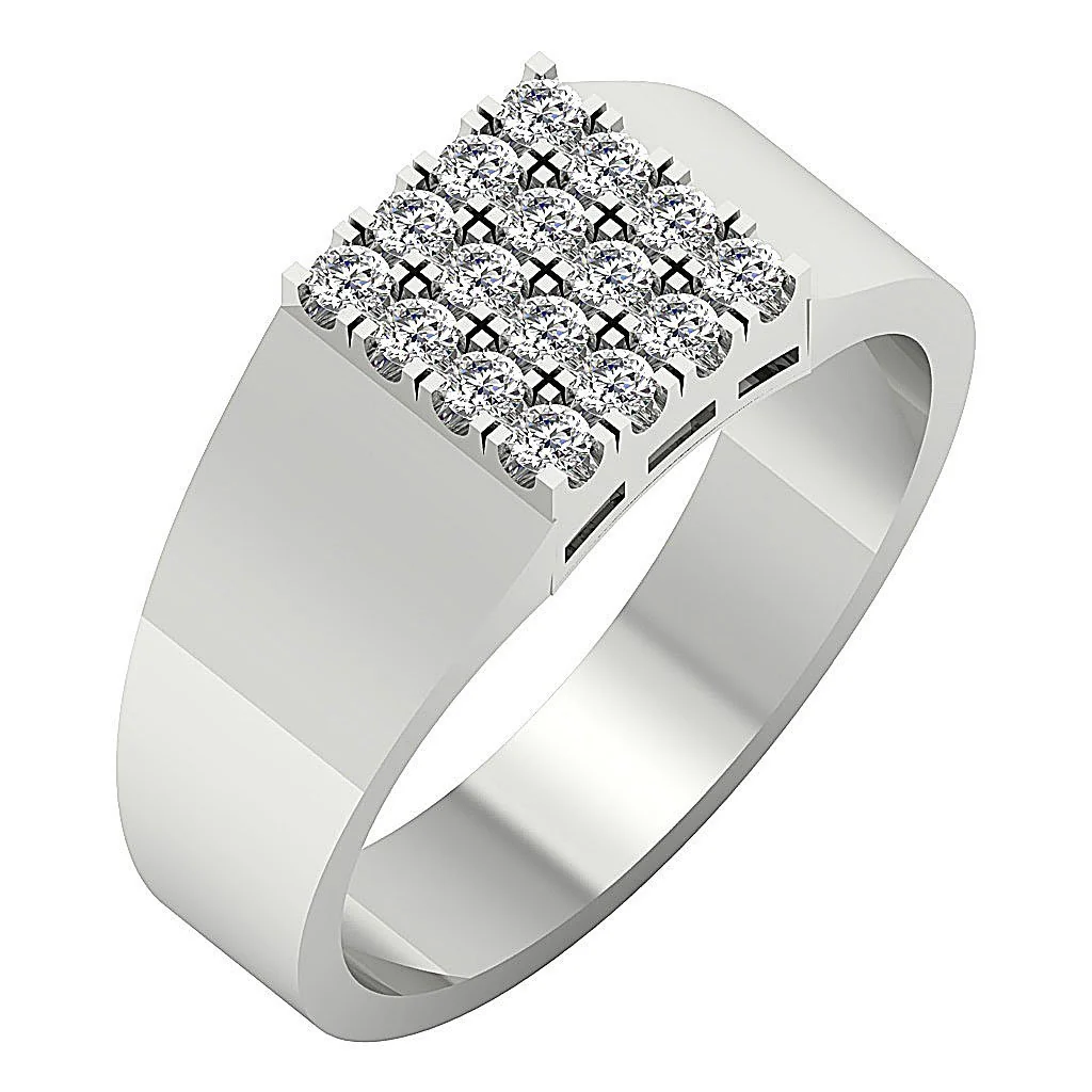 The Gianna Mens Engagement Ring 14k Yellow Gold Natural Diamond Prong Set 9.00MM - Image 2