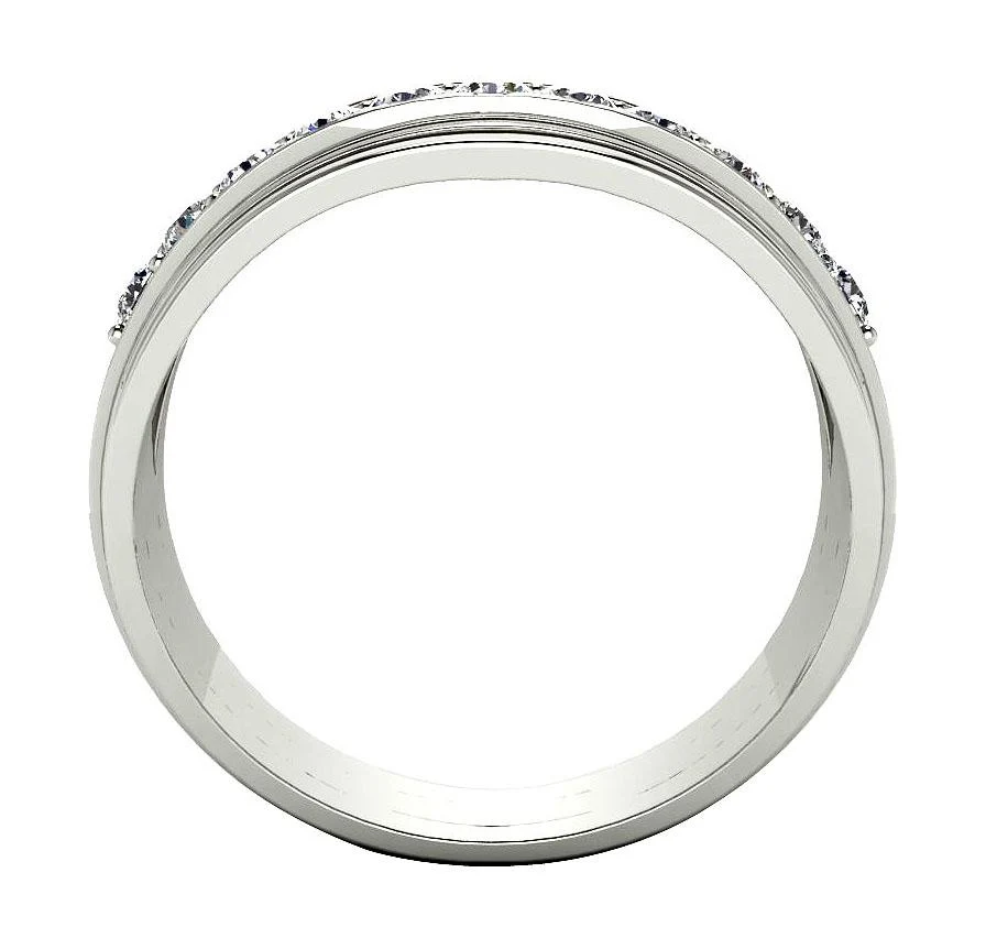 The Chloe Men's Engagement Ring 14k Solid Gold Natural Round Diamonds Prong Set - Image 6